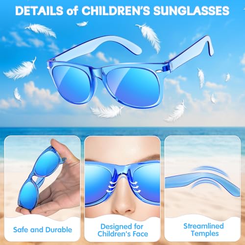 Kids Sunglasses Bulk Party Favors - Boys and Girls Valentines Day Gifts UV 400 Protection Neon Sunglasses for Age 3-8, Kids Birthday Classroom Goodie Bags End of the Year Gifts For Students -16 Packs4