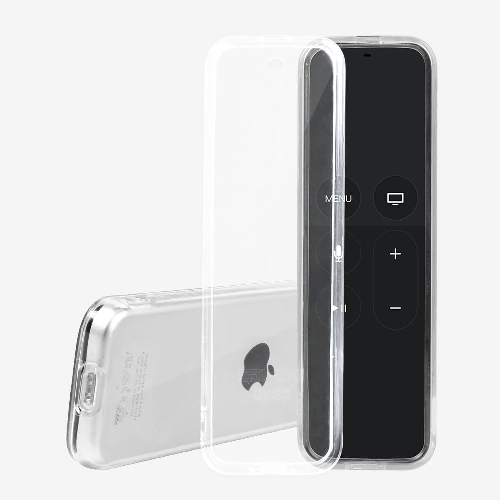 SIKAI Crystal Remote Case for Apple Tv 4th Generation Remote Case Cover for Apple Tv [Anti Dust Plug] [Shock Proof] Remote Case Apple Tv 4th Gen Siri Remote Controller (TPU Transparent)