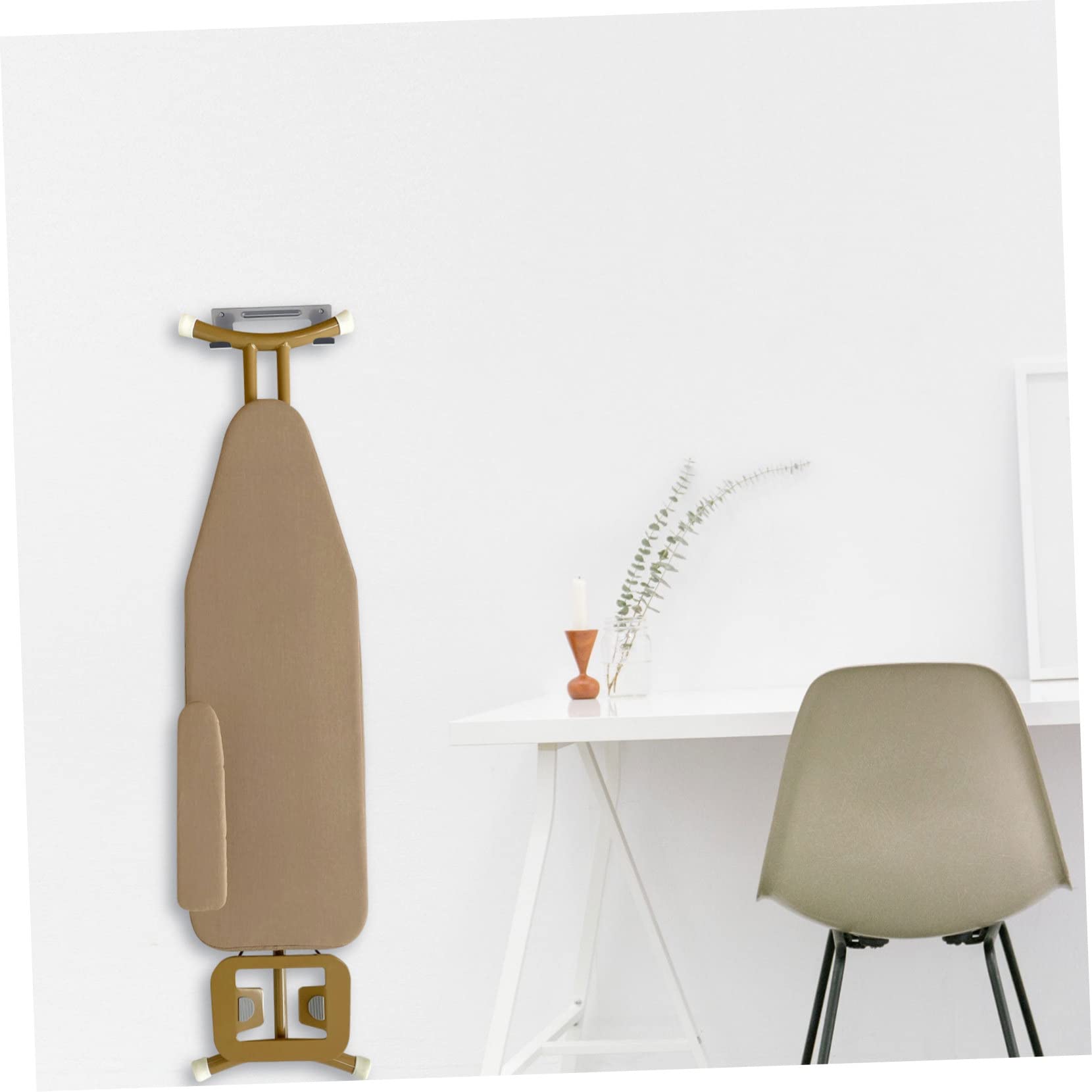 MAGICLULU 5 Stück Bügelbrett Wandhalterung mit Doppeltem Haken Robuster Aufhänger für Bügelbrett Platzsparendes Design für Waschküche Schlafzimmer Büro und Hochtragfähig aus Installieren