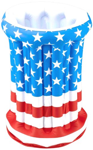 Forum Novelties July 4th Independence Day Stars Stripes American US Flag Patriotic Inflatable Drink Cooler