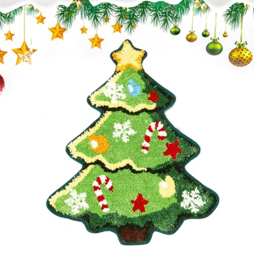 クリスマス キッチンマット | バスルーム フロアマット 速乾 | 洗える 滑り止め 雪だるま カートゥーン かわいい 木模様 パッド | 寝室 家 リビング シャワー キッチン 玄関用