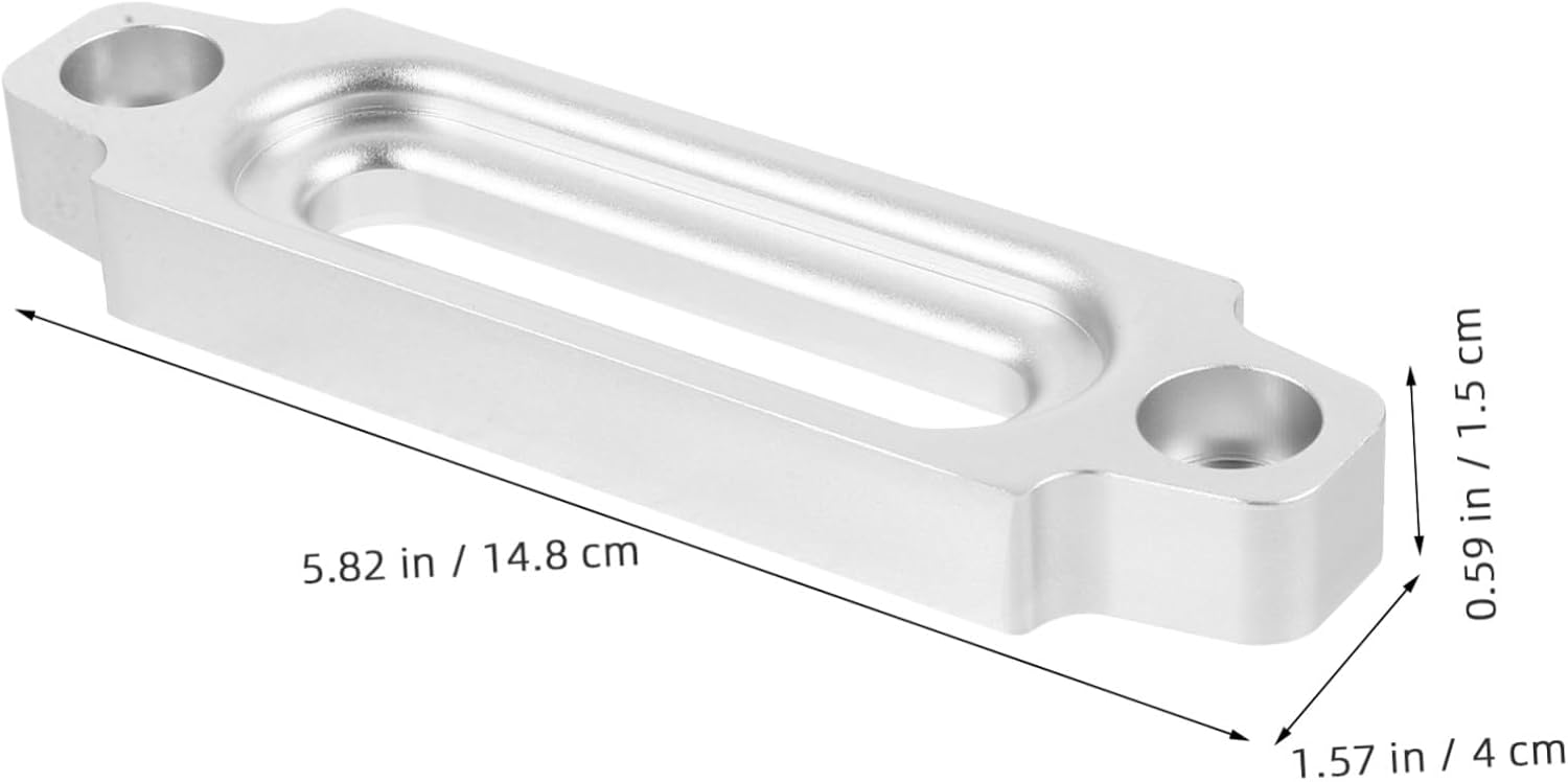 Aluminum Alloy Winch Cable Fairlead 124mm Silver Bow Fairlead for Offroad Vehicle Synthetic Rope Guide Towing Accessory