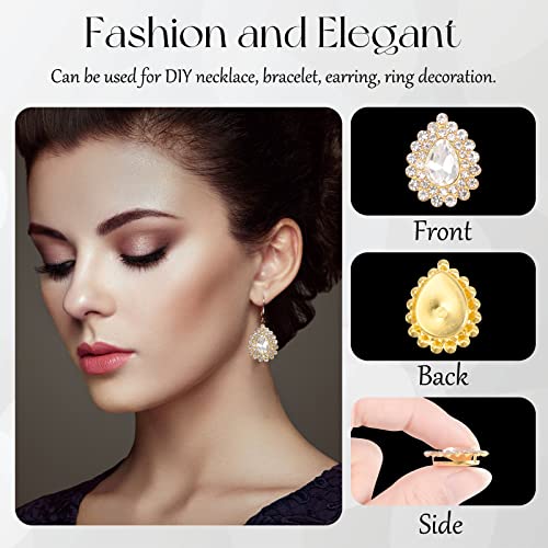 URROMA 32 Pcs Rhinestones Buttons Embellishments - Image 3