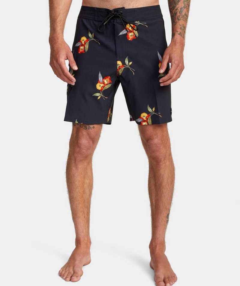 RVCA Mens Restless Trunk - Black Floral | 28