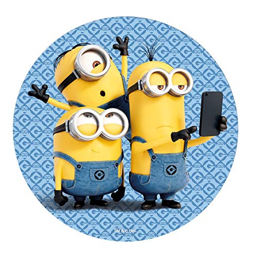 Disque en Azyme Minions 20 cm - Coloré - Taille Unique