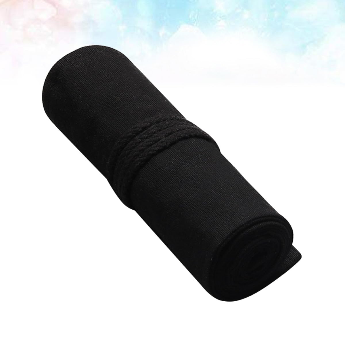Ciieeo 3pezzi Astuccio Rotolo Tela Portatile Per Artisti Scomparti Per Pennarelli Pennelli e Matite Colorate Design Elegante e Pratico Per Viaggi e Scuola Nero