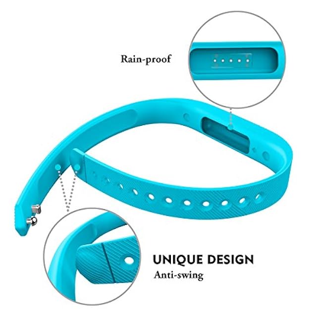 AIUNIT Compatible Flex 2 Band, Replacement for Flex 2 Accessories Wristband Adjustable Classic Sport Fitness Watch Band w/Metal Clasp for Flex 2 Small Large Men Women No Tracker