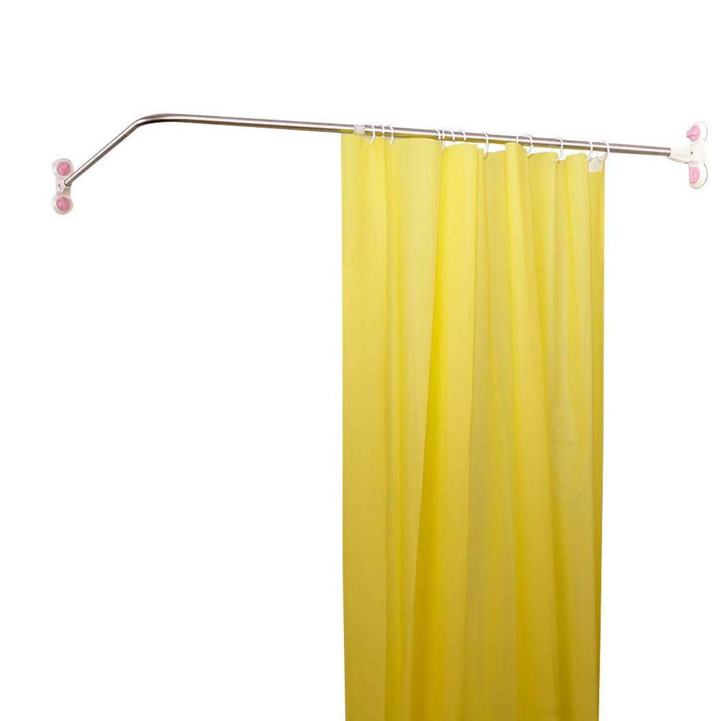 Buy ZZZYZ Telescopic Curved Shower Rod Wall ed Curtain Rod Suction Cups ...