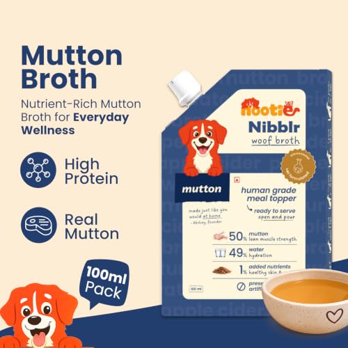 Image of Nootie Bone Broth for Dogs & Cats | Slow-Simmered 12+ Hours | Collagen + Glucosamine | Gut Health & Joint Support | Hydrating Meal Topper | Preservative-Free | Pack of 3 (Mutton)