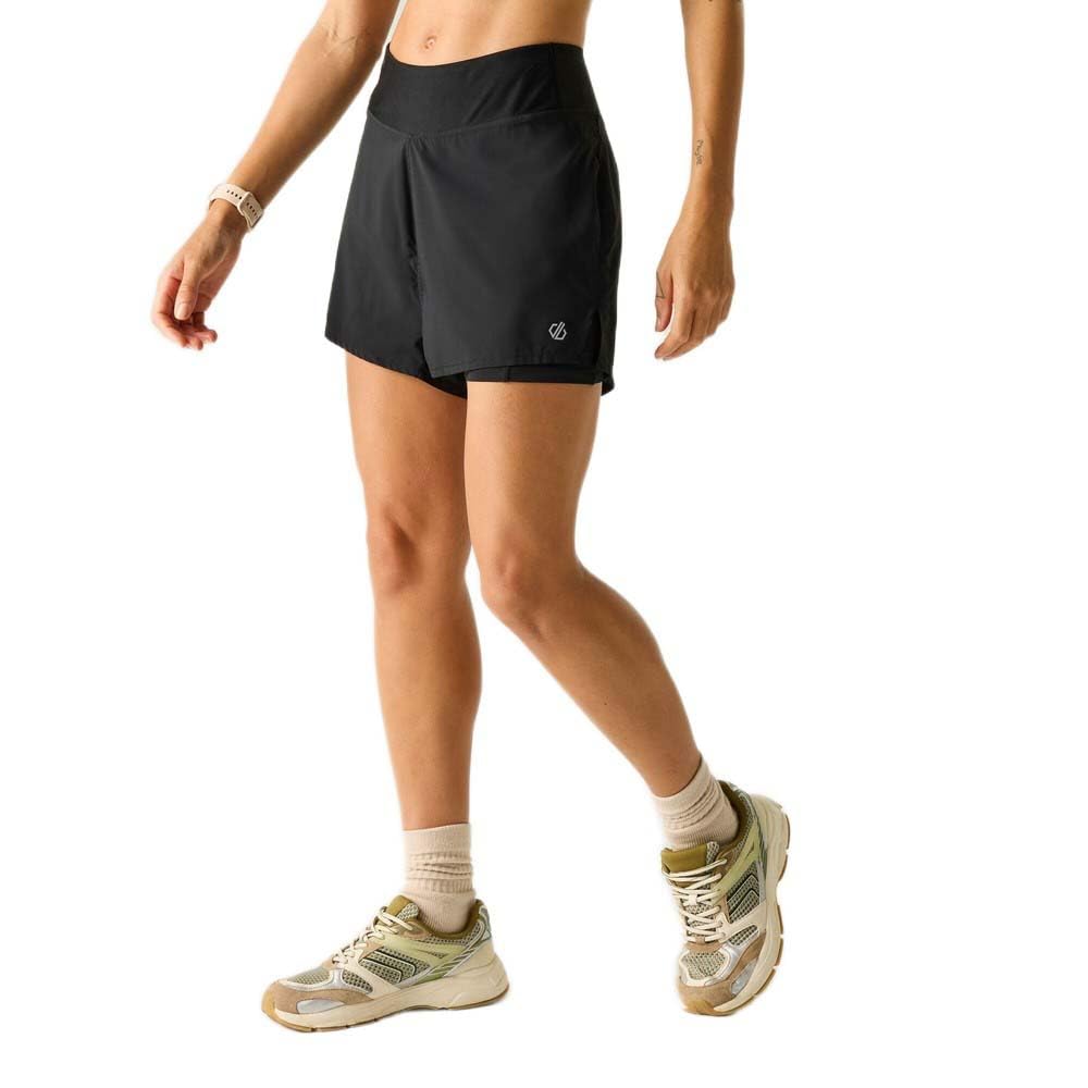 Dare2b Women's Nimble 2-in-1 Walking Shorts, Lightweight Reflective Hiking Shorts