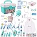 Satkago 44 Piezas Maletin Medicos Juguete,44 pcs Doctora Juguetes,Regalo Cumpleaños,Navidad,Juguetes Niña 3 años(Azul)