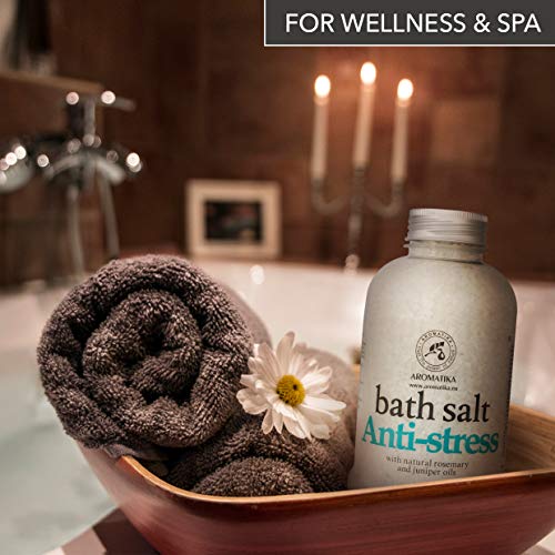 De-Stress Bath Salt 21.16 Oz w/Natural Rosemary & Juniper Oils - Natural Bath Sea Salts 600g - Best for Good Sleep - Relaxing - Calming - Body Care - Beauty - Aromatherapy - Image 5