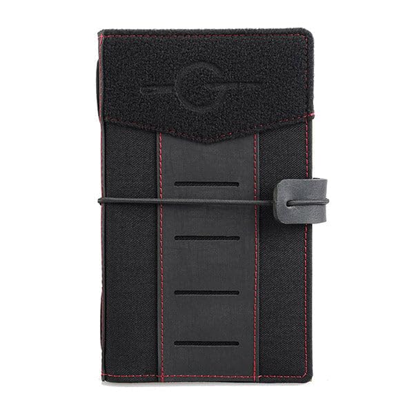 TACTICAL_GEEK TGnote Travel Notebook, Daily Planner Sketchbook Diary with Elastic Organizer, Interchangeable Inside Pages Personalized Journal Notebook for Men & Women (Black Red)      Unknown Binding