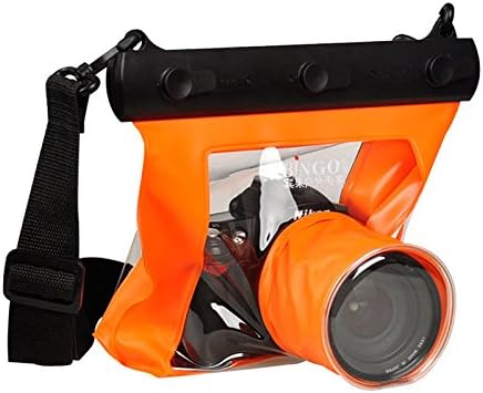20M Waterproof Bag Underwater Housing Case Pouch for Canon Nikon DSLR Orange NEW