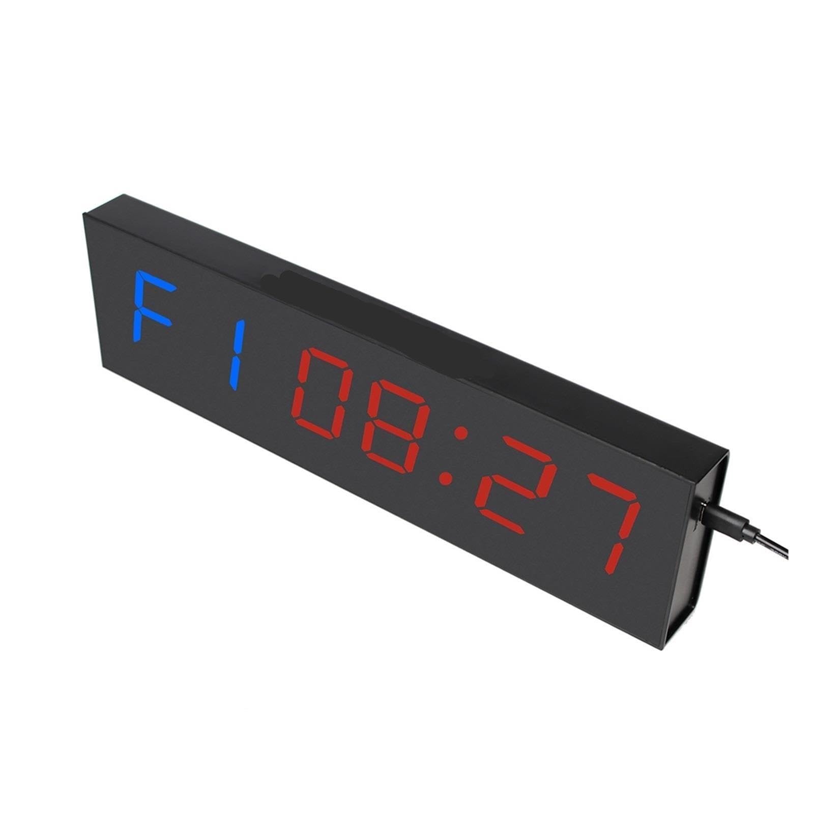 Orologio da Palestra, Display digitale a LED timer intervallo fitness luminosità regolabile conto alla rovescia telecomando palestra cronometro orologio for esercizi