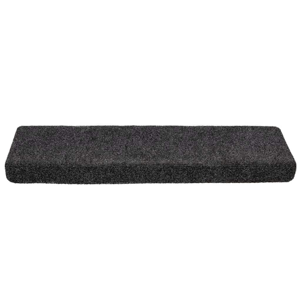 Tapis d'escalier Autocollants, 20 pièces, 65 x 21 x 4 cm, Gris, Bord rectangulaire Marchettes d'escalier, Moquette Escalier de sécurité d'intérieur Antidérapant pour Aînés