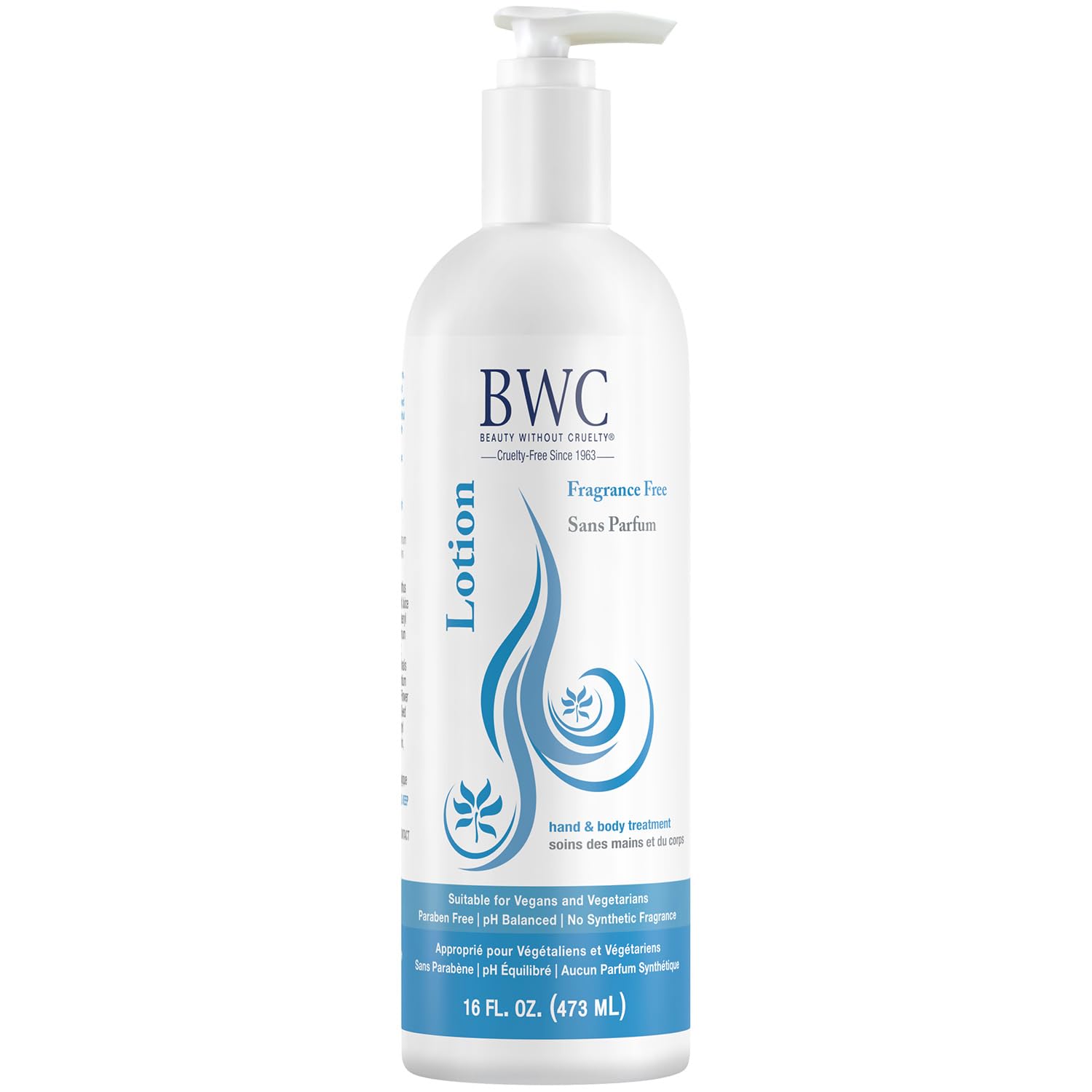 Beauty Without Cruelty Lotion, Fragrance-Free – Hand & Body Treatment with Vitamin C, Vitamin E, and Vitamin B5 (Panthenol), Vegan-Friendly & Cruelty-Free, 16 Oz