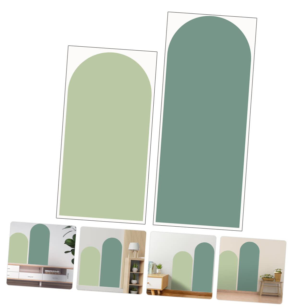 Carta da Parati Geometrica Adesivi Murali Arco 2 Pezzi in Pvc Resistenti e Forte Adesivo, Decorazione Elegante per Camere da Letto e Finestre