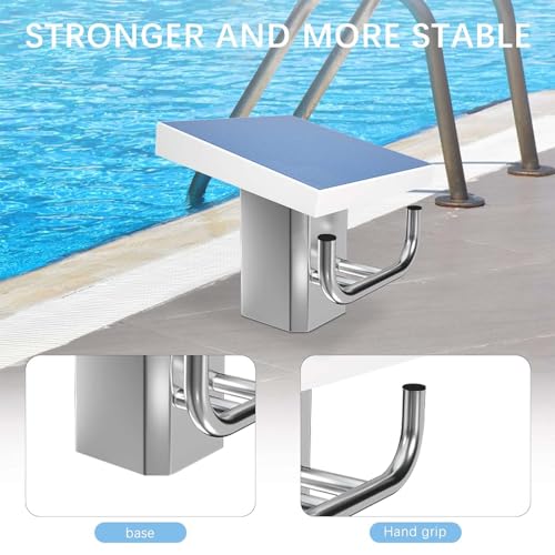 Piattaforma Subacquea Professionale con Superficie Antiscivolo e Base in Acciaio Inox per Competizioni Piscina