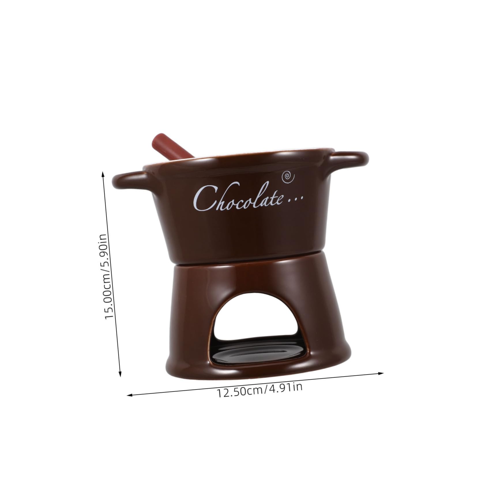 PRETYZOOM Ceramic Fondue Set Electric Melting Pot Mug Butter Warmer Pot Great for Fondue Cheese Butter Heating