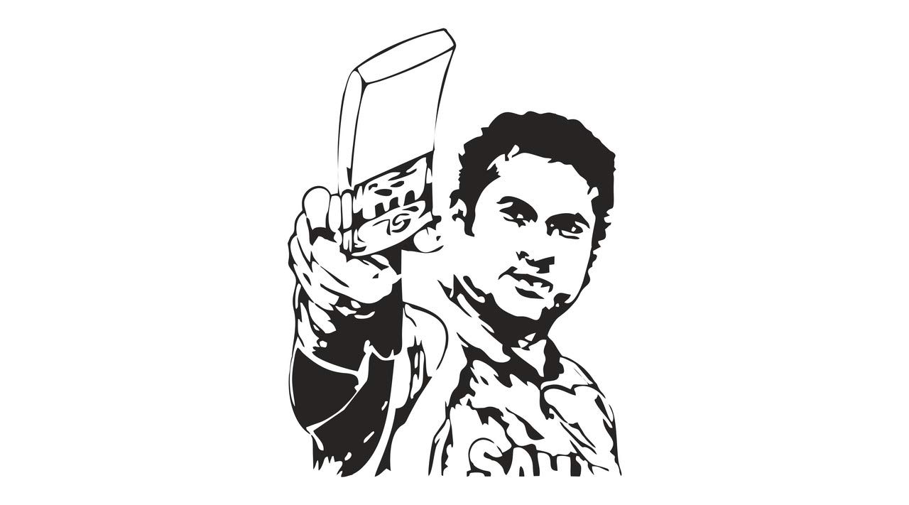 DivineDesigns™ Sachin Tendulkar Wall Sticker | Wall Sticker for Living Room/Bedroom/Office and All Decorative Stickers (B0842VPM9G) Amazon Price History, Amazon Price Tracker