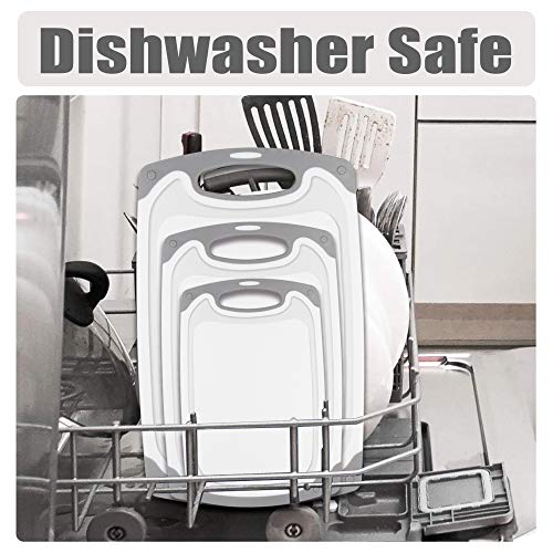 image for Fotouzy Extra Large Cutting Board Set of 3, BPA Free, Dishwasher Safe,