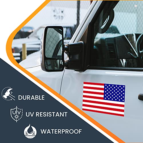Image of Magnet Me Up Reversed American Flag Magnet Decal, 5x8 Inches, Red White, and Blue, Heavy Duty Automotive Magnet for Cars, Trucks, SUVs, or Any Other Magnetic Surface