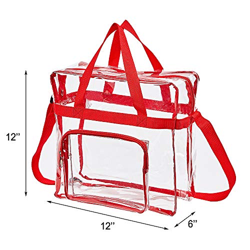 Clear Bag Stadium Approved,Stadium Security Travel & Gym Clear Tote Bags,12"x 6"x12"3