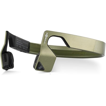 Aftershokz Bluez 2S Wireless Bone Conduction Bluetooth Headphones, Green Metallic, (AS500SM)