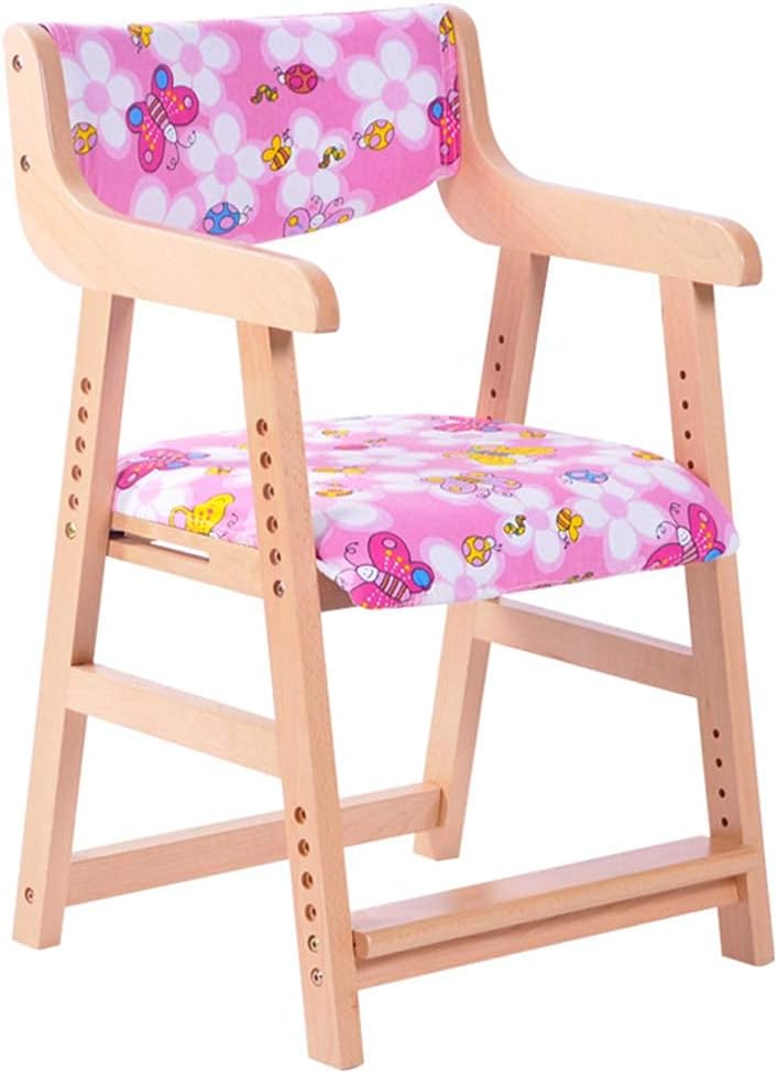 Kids Dining Chair 6 Height Adjustable, Kids Study Seat with Foot Pedal, Children Height Control Chair for Home/Computer Table/Study Room, T