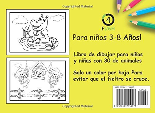 Miniatura 2 de Mi primer libro colorear Para niños Libro de dibujar para niños y niñas con 30 de animales 3-8 Años! cuadernos para colorear niños con animales, ...