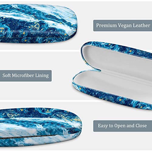 Image of FINTIE Hard Shell Eyeglasses Case, Portable Protective Glasses Cover Eyeglass Holder Box with Cleaning Cloth for Men Women