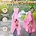 2 Pack Rain Ponchos for Adults Reusable Heavy Duty, Waterproof EVA Raincoat Cape with Drawstring Hood for Men Women Hiking, Festivals, Emergency (Fits 4.6-6.2 FT Height) Pink