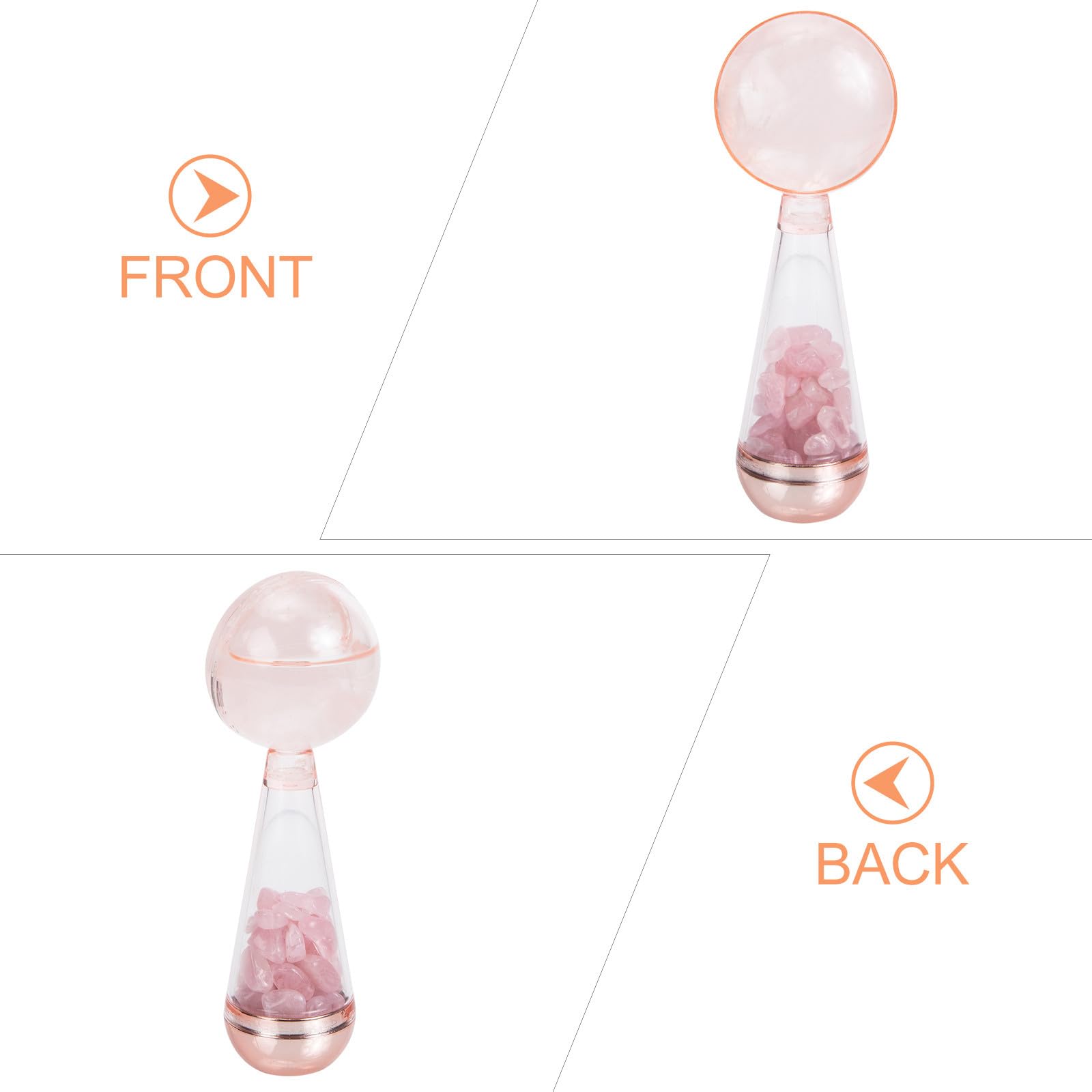 Operitacx Jade Gesichtsroller Rosa Kühlkugeln für Gesichts Massage Eiskugel zur Gesichtskühlung für Zuhause und Reiseanwendung