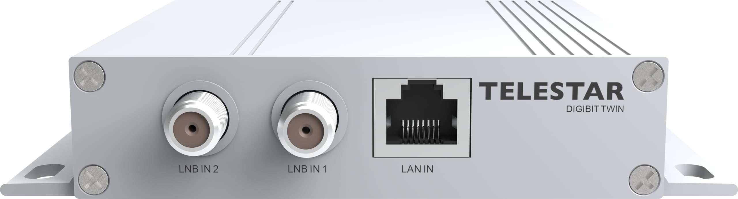 TELESTAR DIGIBIT Twin – SAT>IP Router (2 uczestnicy, transmiter sieciowy, HDTV) – srebrny | Przesyłanie sygnałów satelitarnych w sieci domowej, transmiter sieciowy, HDTV