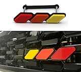 Xpipnns Front Grille Badge Emblem for Tacoma 4 Runner Tundra Sequoia Rav4 Highlander (Yellow/Orange/Red)
