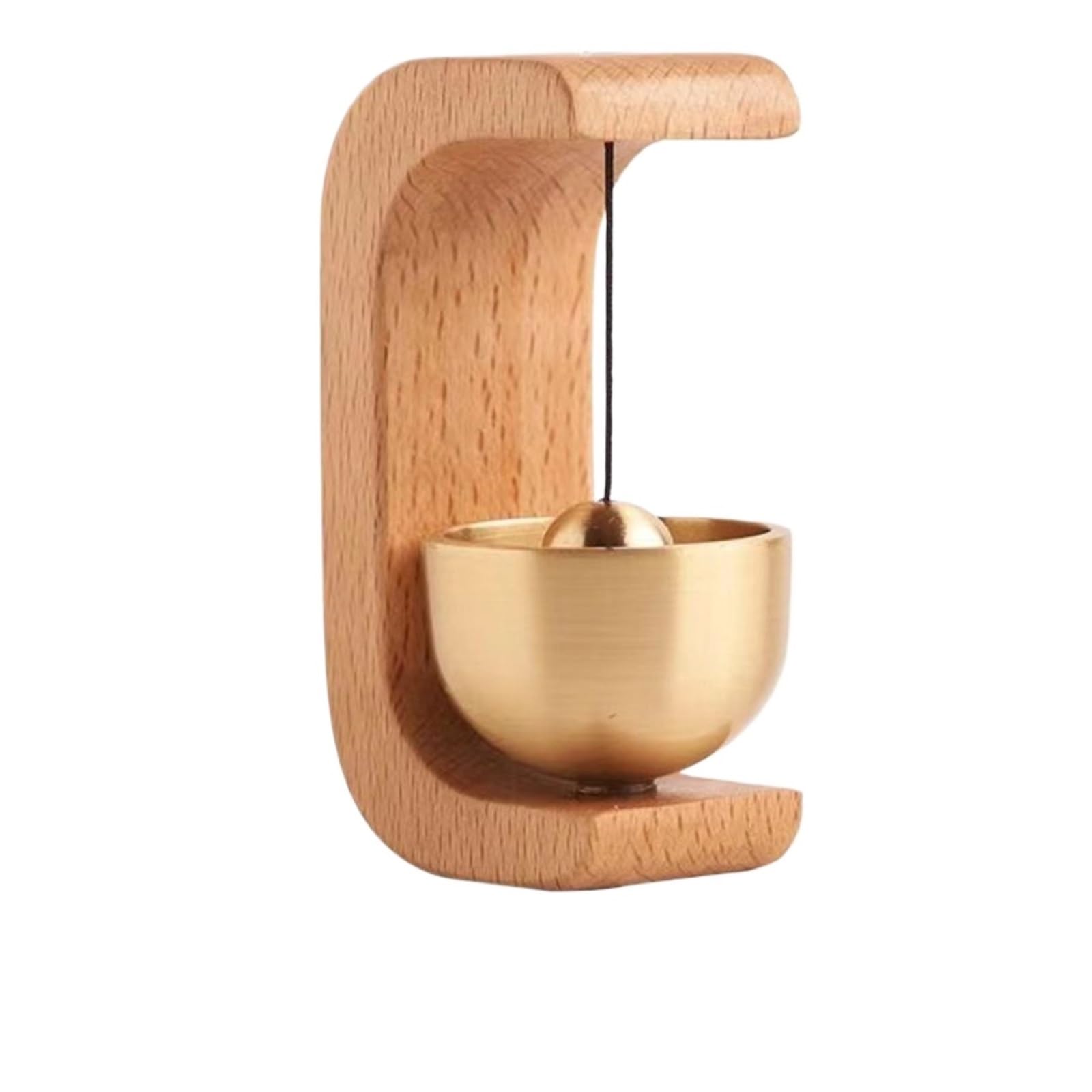 Wind Chimes For Garden Doorbell Door Opening Chime Magnetic Attached Front Ornaments Hangings Decoration Wooden Brass(Color 1)