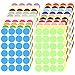 32 mm Gommettes Autocollantes Rondes, 480 Pièces Pastille Autocollante de Couleur, Couleur Codage Étiquettes, 20 Feuilles Autocollants à Pois Colorés pour Calendriers Scolaires Bureau, 20 Couleurs