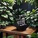Zen'Light - Zimmerbrunnen Boro Wasserfall Zen relaxend mit farbigem LED-Licht- Dekoration Wohnzimmer, Schlafzimmer, Büro - Meditation und Entspannung - Tischbrunnen Geschlossener Kreislauf - H 18cm