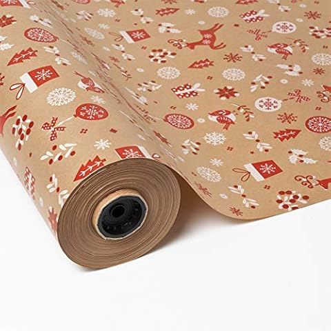 PAKOT | Bobina Papel de Regalo Kraft Navidad 70CM X 100M Cover