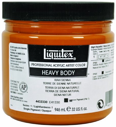 Image of Liquitex Professional Heavy Body Acrylic Paint 32-oz jar, Raw Sienna