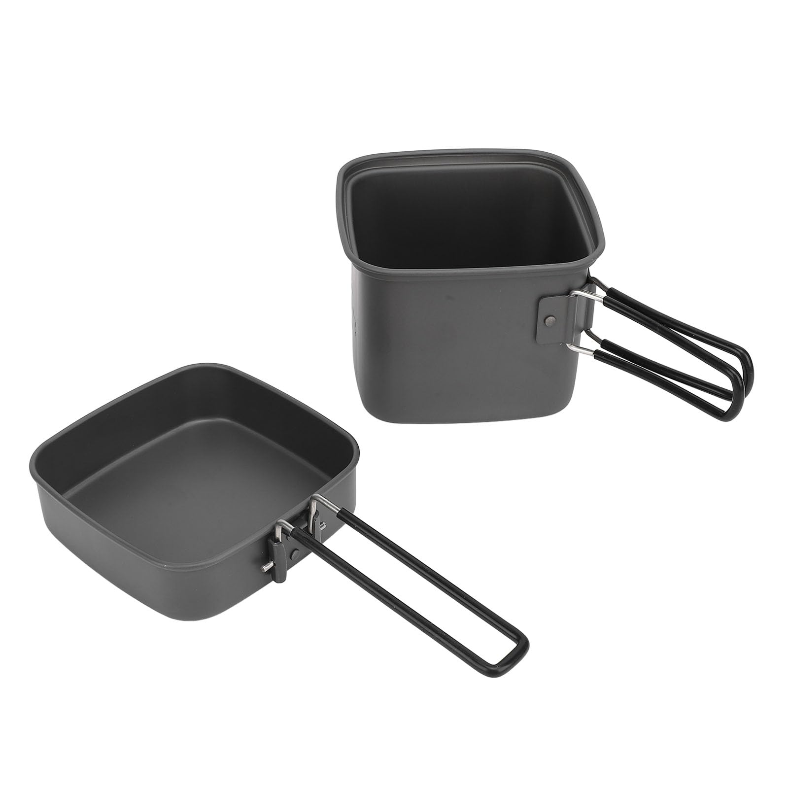 Pentola da Campeggio, Set di Pentole da Campeggio con Manico Antiscivolo in Alluminio Leggero da 5 Litri, Pentola da Zaino con Scala di capacità per Pesca, Escursionismo in