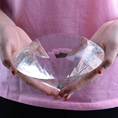 Longwin Huge 150Mm (5.9 In.) Crystal Polyhedron Diamond Paperweight Wedding Home Decoration Christmas Centerpieces(Clear) #TOP3