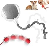Interactive Rolling Dog Ball - 2025 Upgraded Version, 360 Intelligent Automatic Moving Toy for Dogs and Cats (Gray)