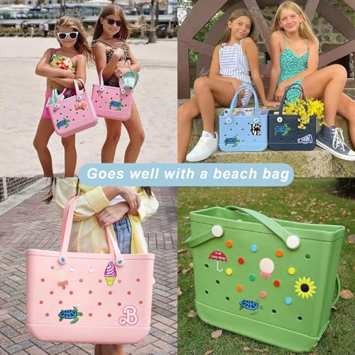 Image of Lckaey Rubber Beach Bag Accessories-PVC Rubber Totes organizer Sport Charms- for Purse Bogg Inserts