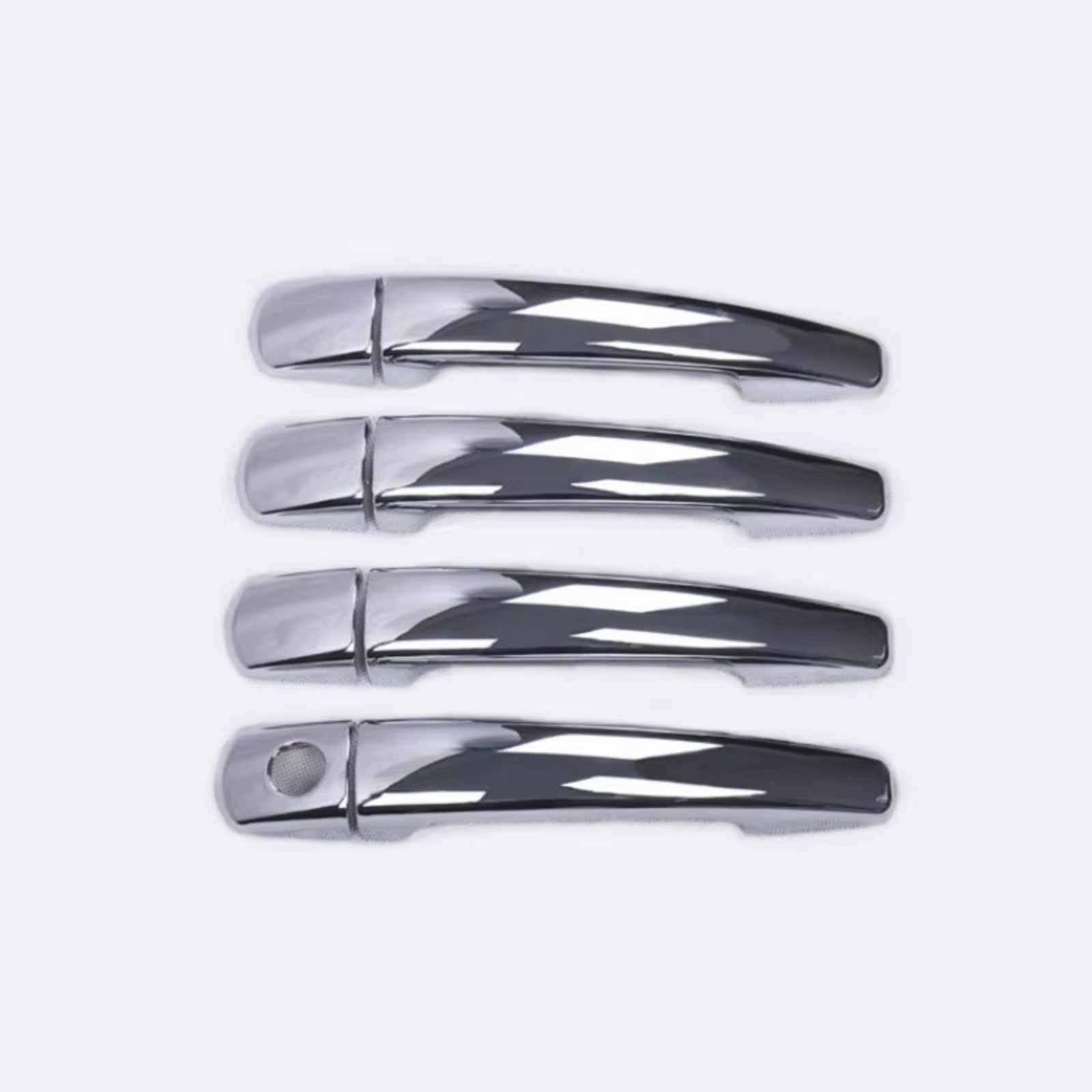DSPOLIMV Outer Door Handle Cap Compatible with Peugeot for 407 2004-2010 308 2008-2010 207 2006-2010 Black Carbon Fiber Car Door Handle Cover Trim Sticker Styling Auto(Silver)