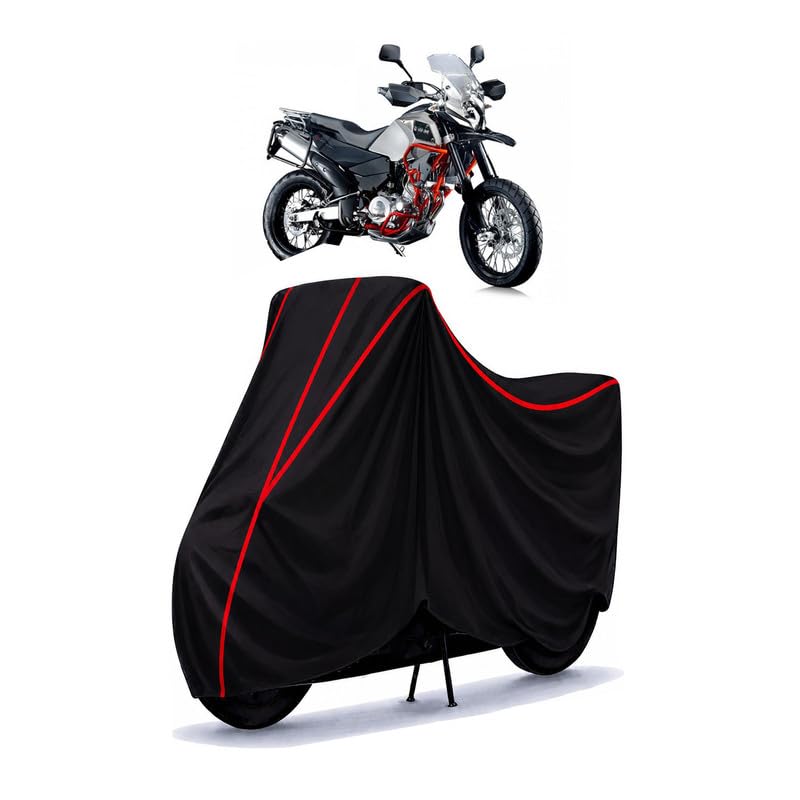 Image of SWM Superdua 650 T Water Resistant Bike Cover for All Motorcycles & Rain | Heavy Duty Taffeta Fabric | UV Protection, Dustproof, Scratchproof | All Weather Two Wheeler Body Cover with Elastic Bottom