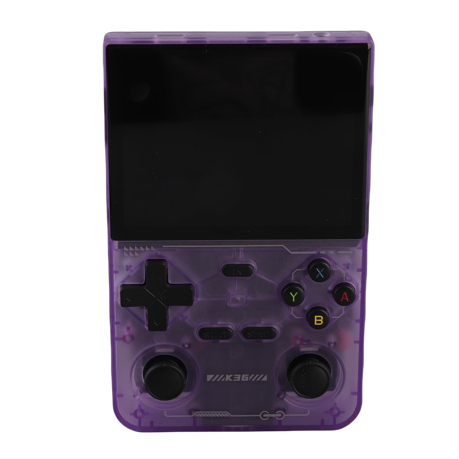Console di gioco portatile retrò, lettore di giochi portatile con schermo HD da 3,5 pollici (640x480), doppio joystick 3D e batteria da 3500 mAh per il divertimento e (Viola)