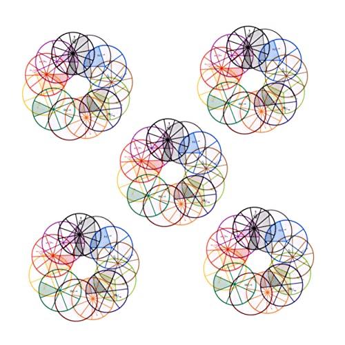 SHINEOFI 5 Hojas enseñanza de fracciones herramienta de enseñanza aparato de enseñanza Accesorio de aprendizaje de matemáticas Accesorio de enseñanza de matemáticas juguetes de matemáticas