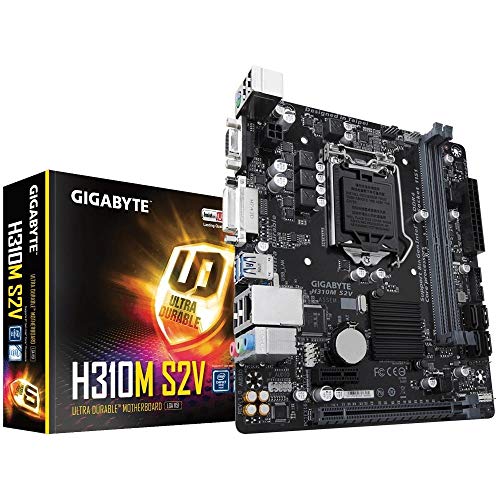 Preisvergleich Produktbild Gigabyte h310 m S2 V Motherboard Schwarz